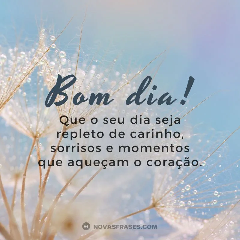 bom dia repleto de bons momentos carinhosos