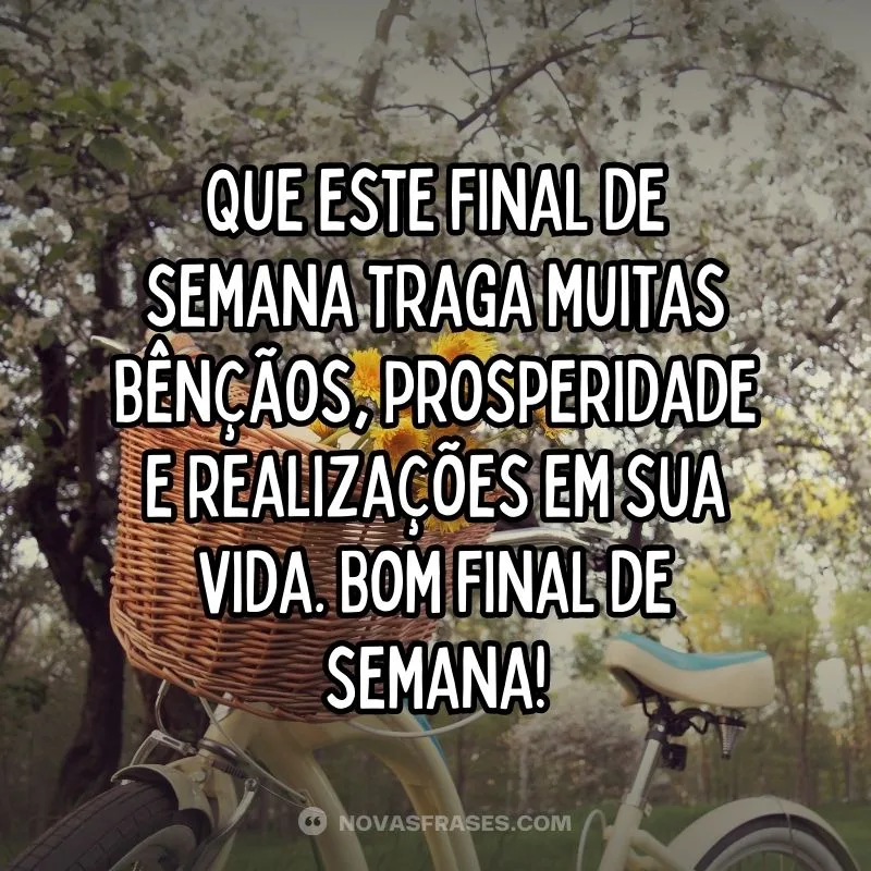bom final de semana abençoado