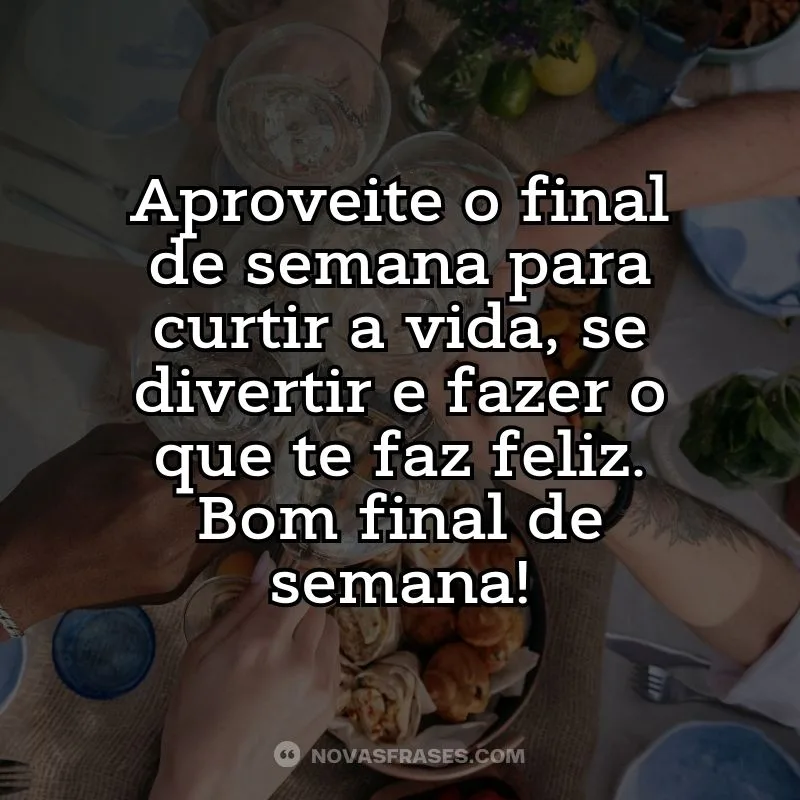 bom final de semana de descanço
