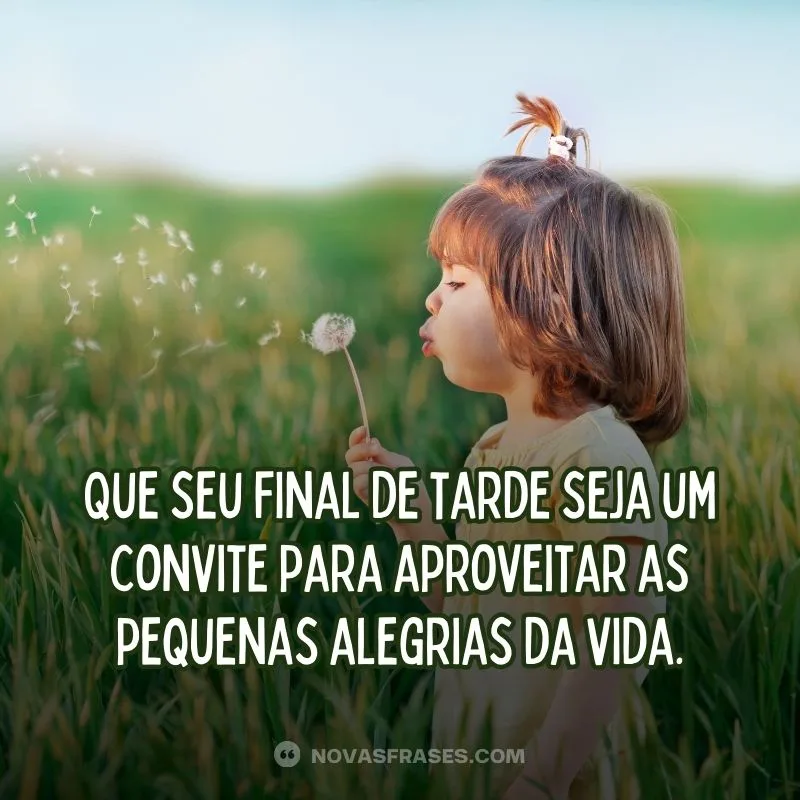 bom final de tarde alegria