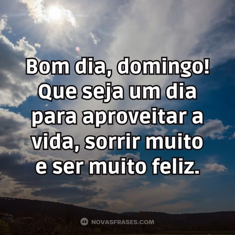 domingo mensagem de bom dia
