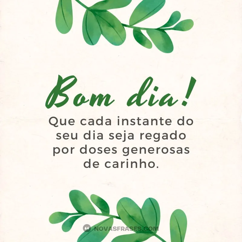 doses de carinho no bom dia