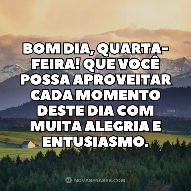 frase bom dia quarta
