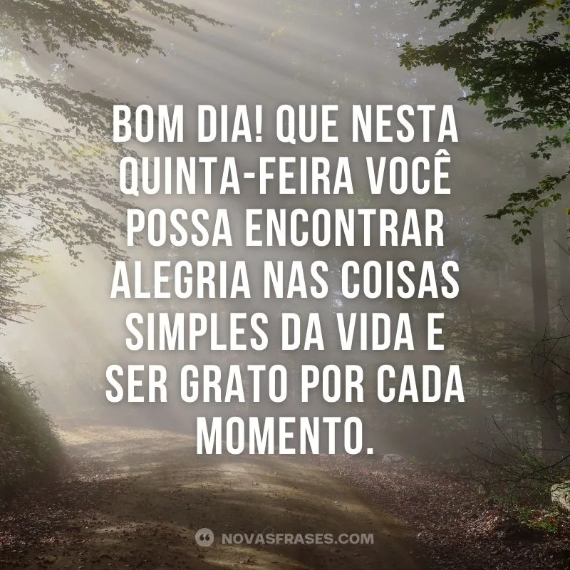 mensagem bom dia quinta