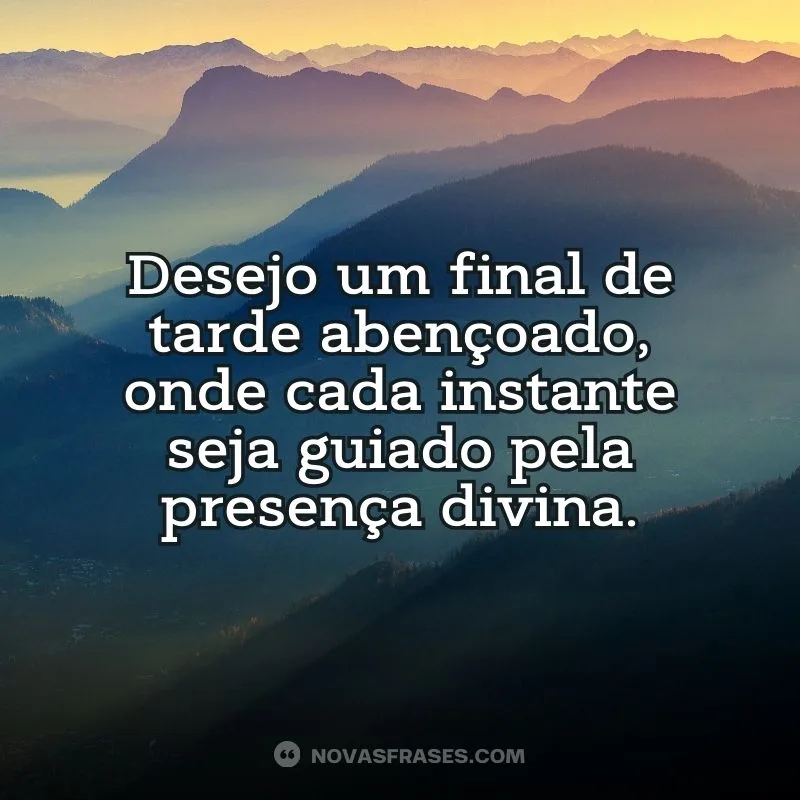 mensagem bom final de tarde