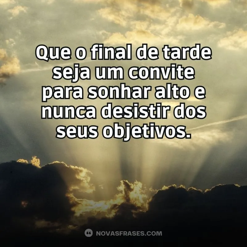 mensagem de bom final de tarde