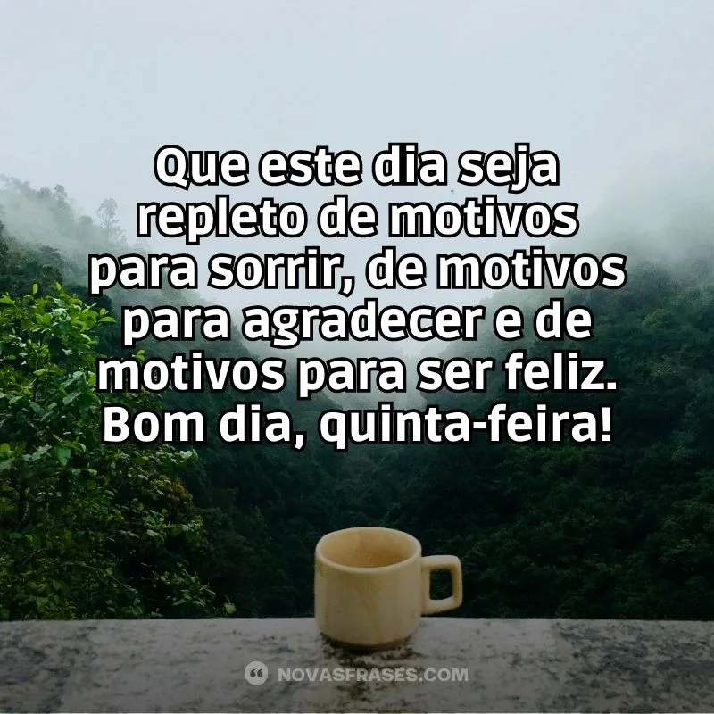 msg bom dia quinta feira