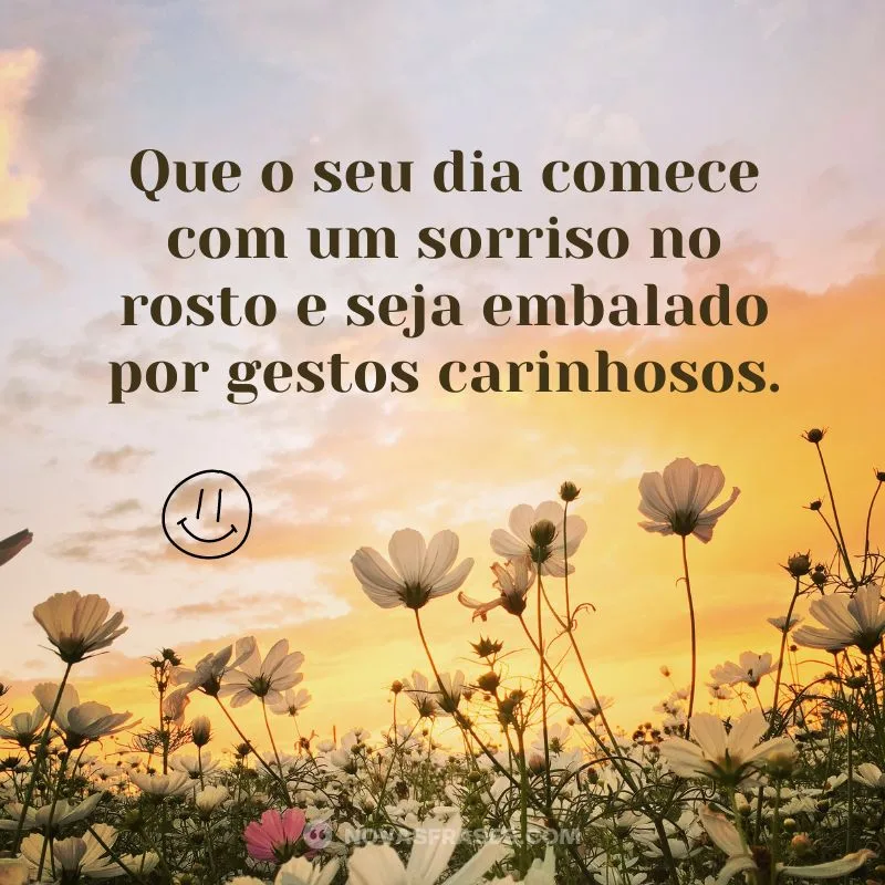 msg de bom dia com carinho