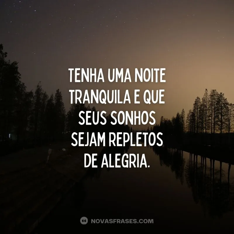 Noite tranquila sonhos alegres