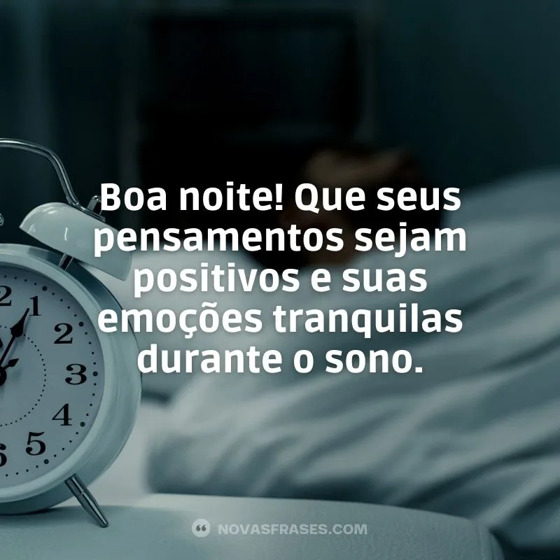 Boa noite emoções tranquilas