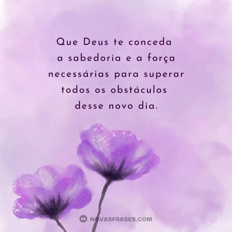 sabedoria e força de deus bom dia abençoado