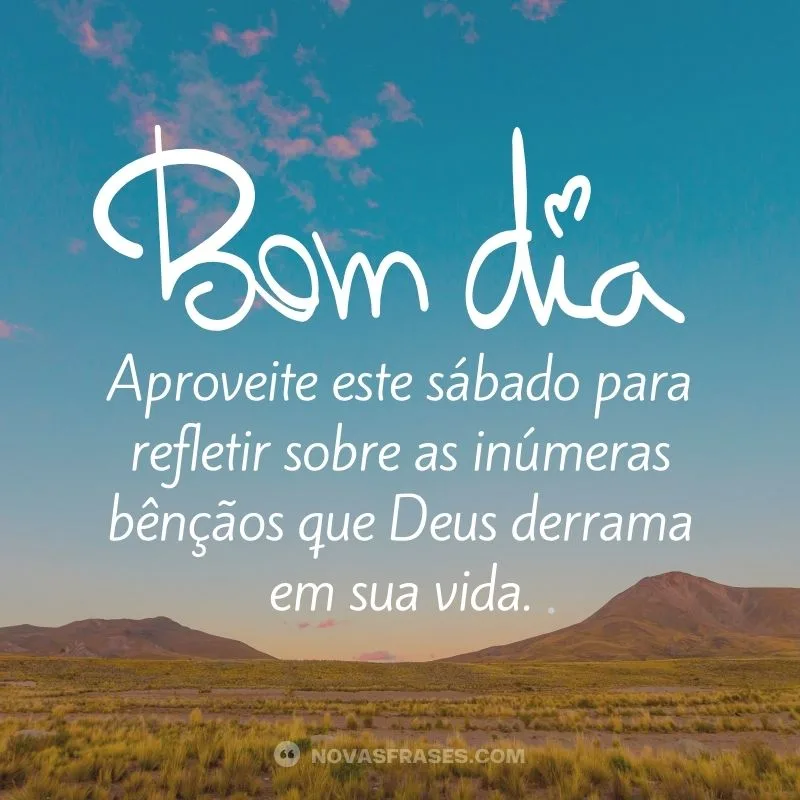 sábado abençoado de reflexões