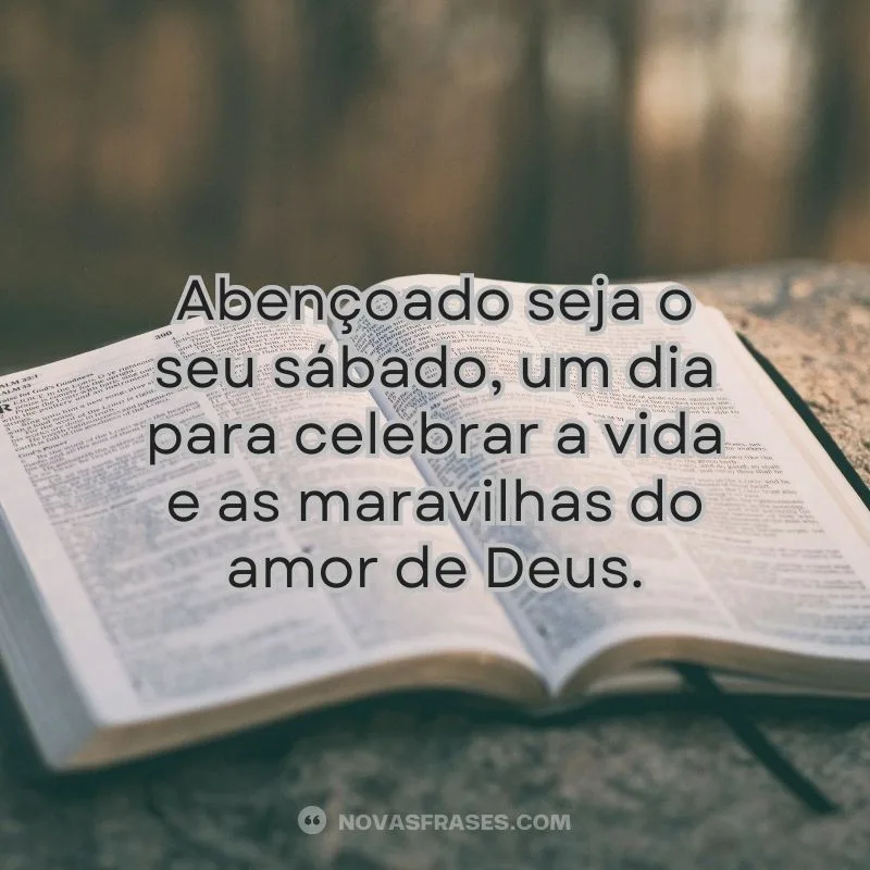 sábado para celebrar o amor de Deus