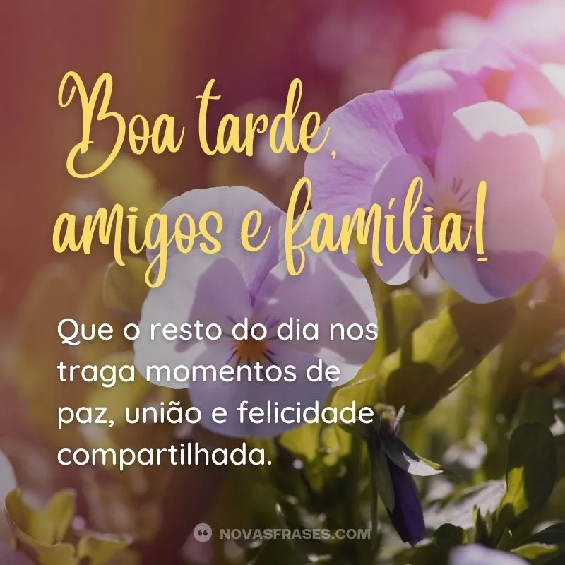 boa tarde frases para amigos de família