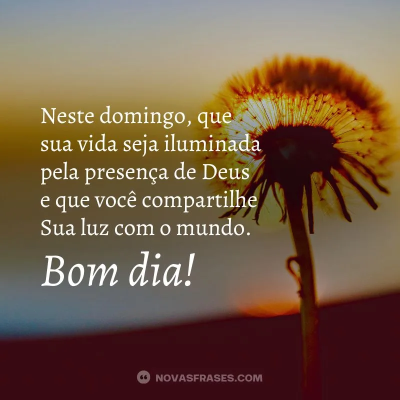 desejos de bom dia domingo abençoado