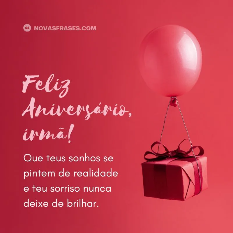 feliz aniversário para irmã textos curtos