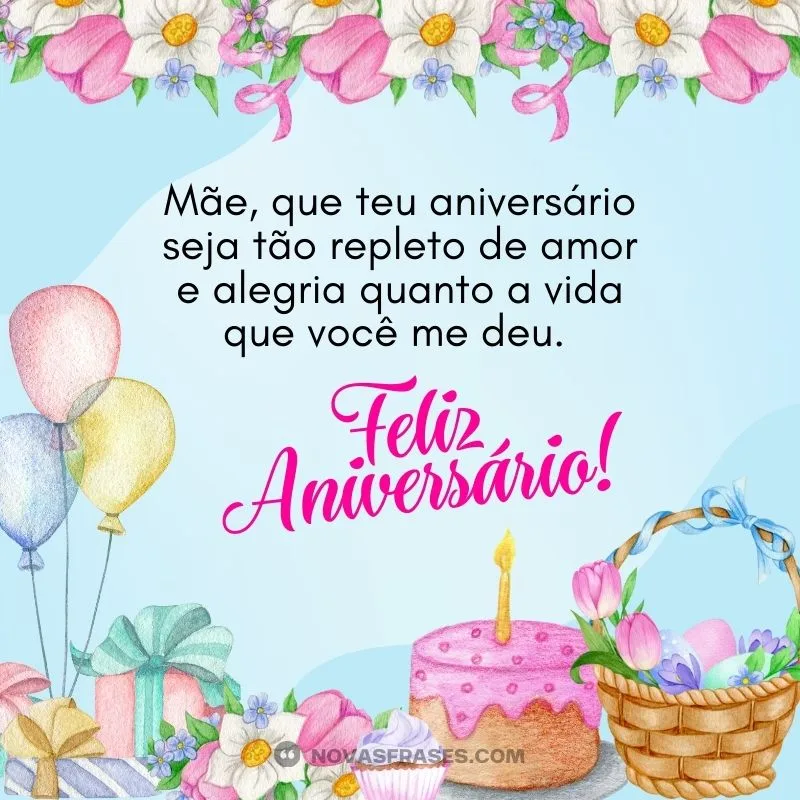 feliz aniversário para mãe