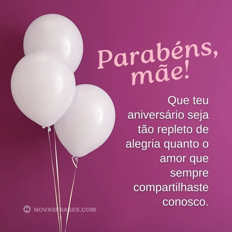 feliz aniversário para mãe parabéns