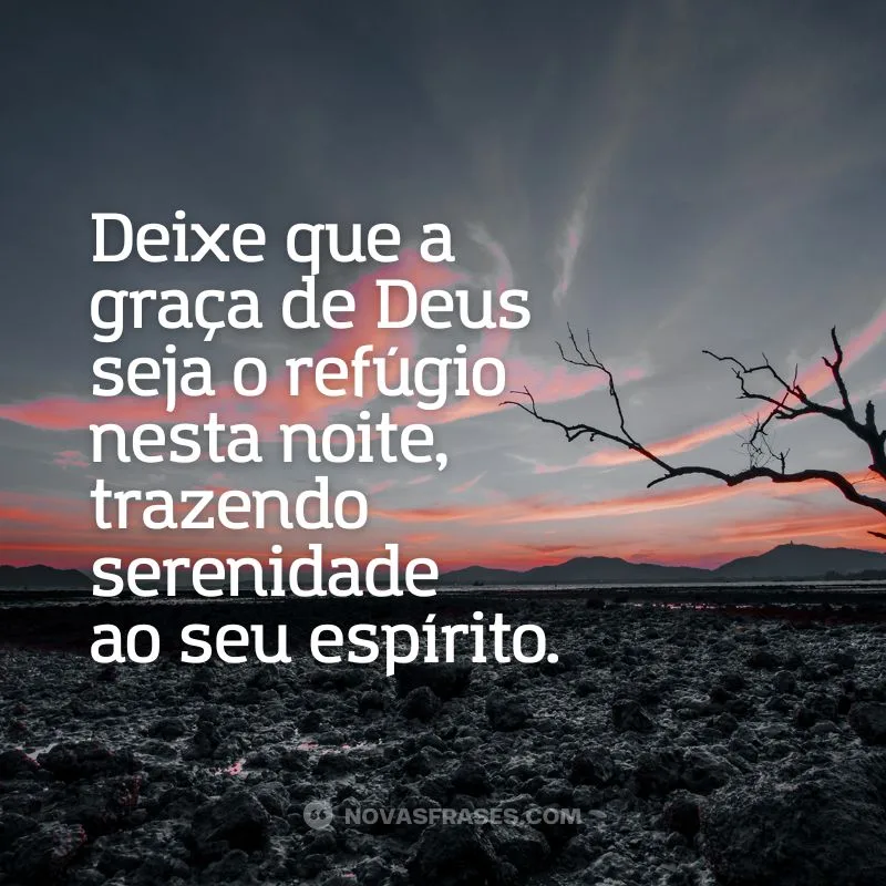frase boa noite com deus