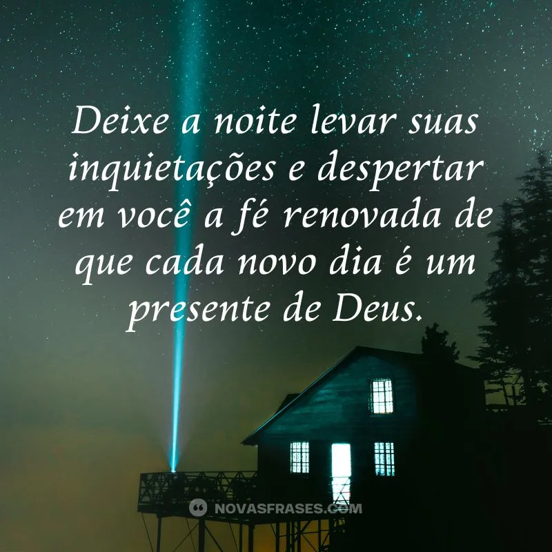 frase de abençoada boa noite