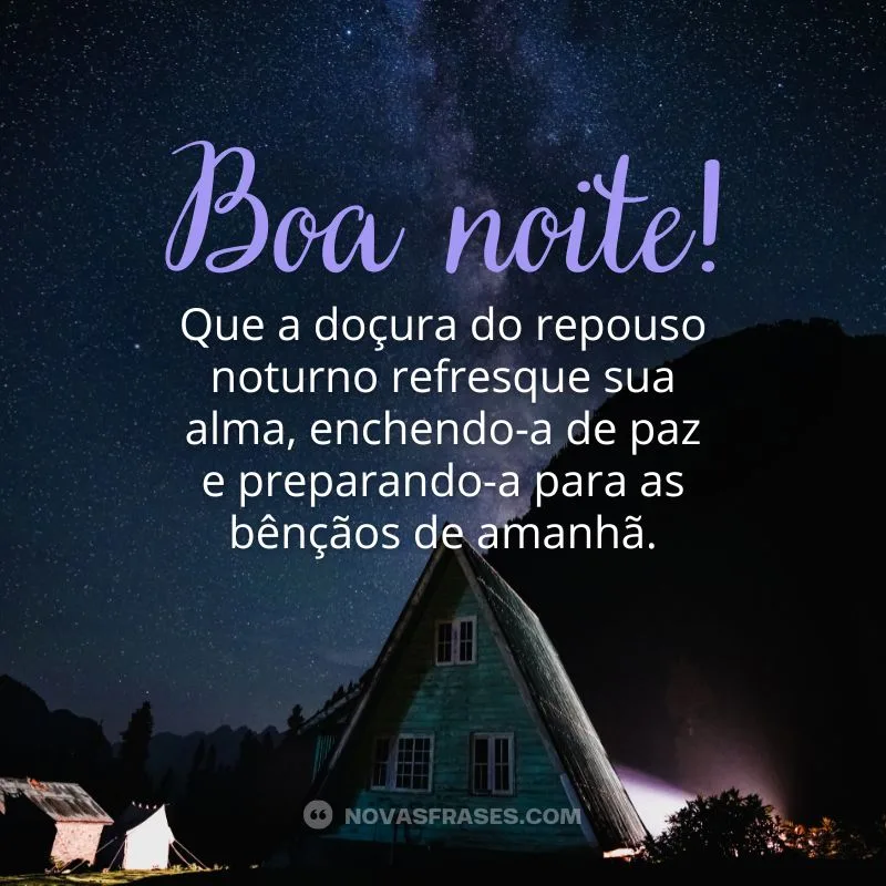 frases de abençoada boa noite
