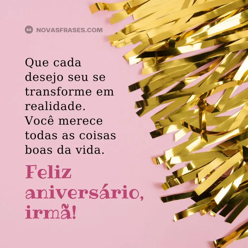 irmã feliz aniversário