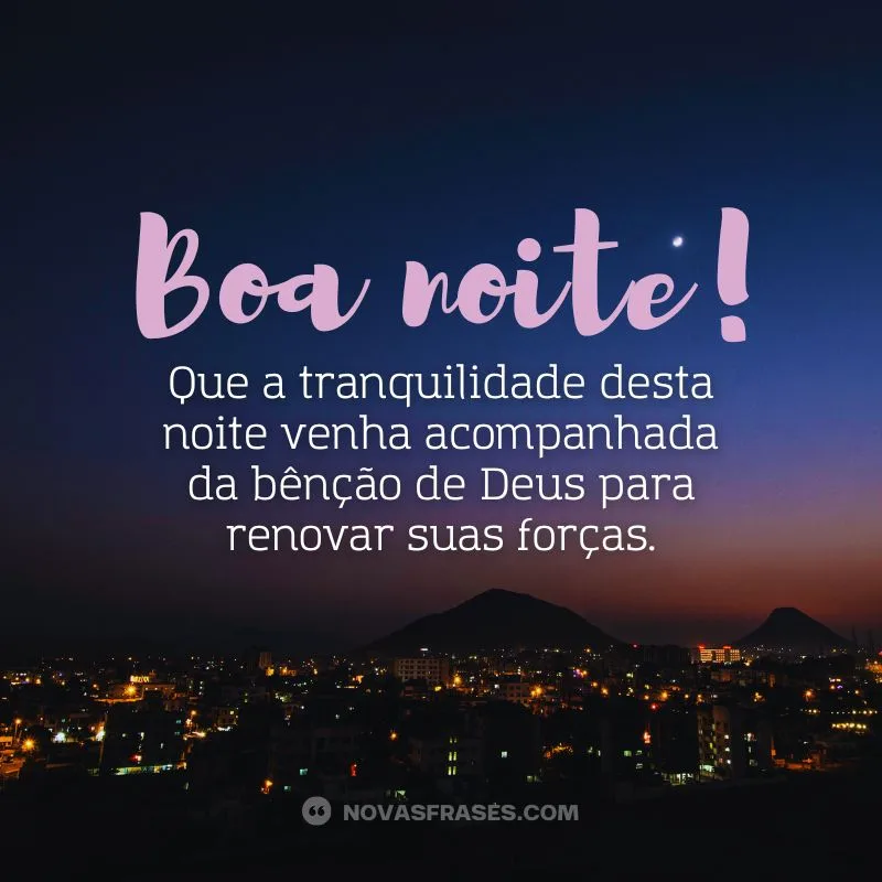 mensagem de boa noite com deus