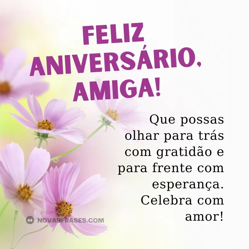 mensagem de feliz aniversário para amiga