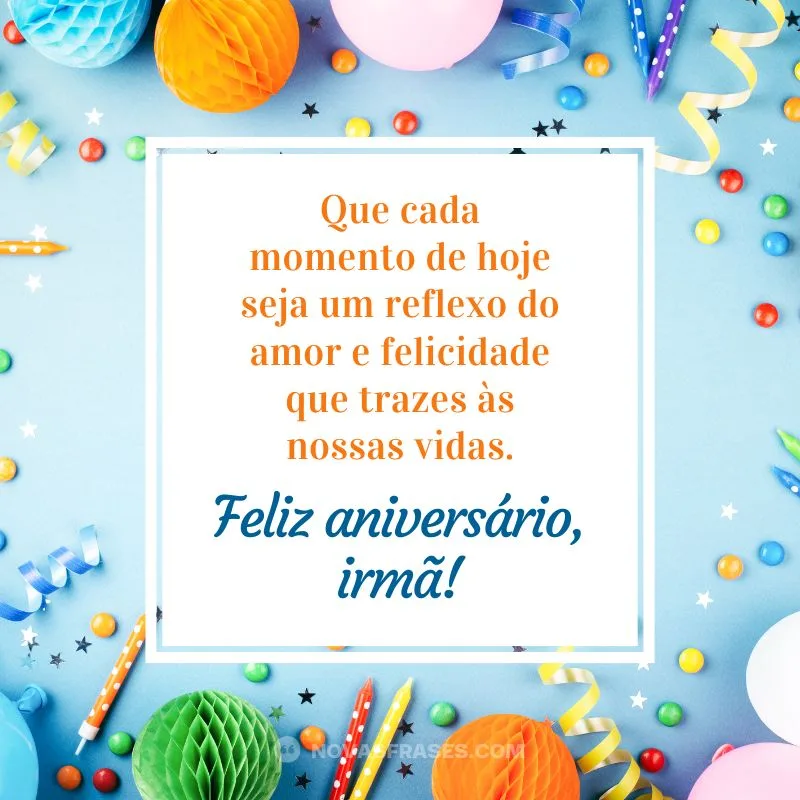 mensagem de feliz aniversário para irmã