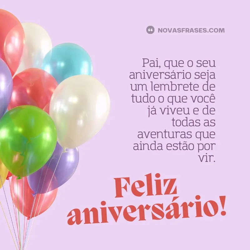 mensagem de feliz aniversário para pai