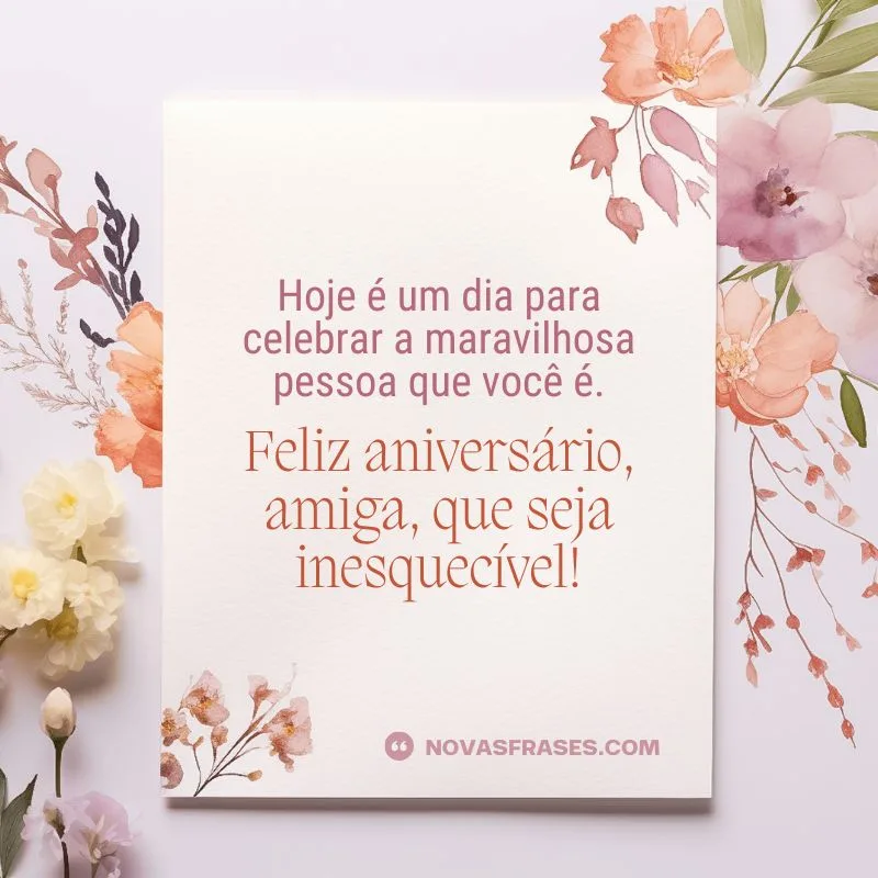 mensagem feliz aniversário amiga