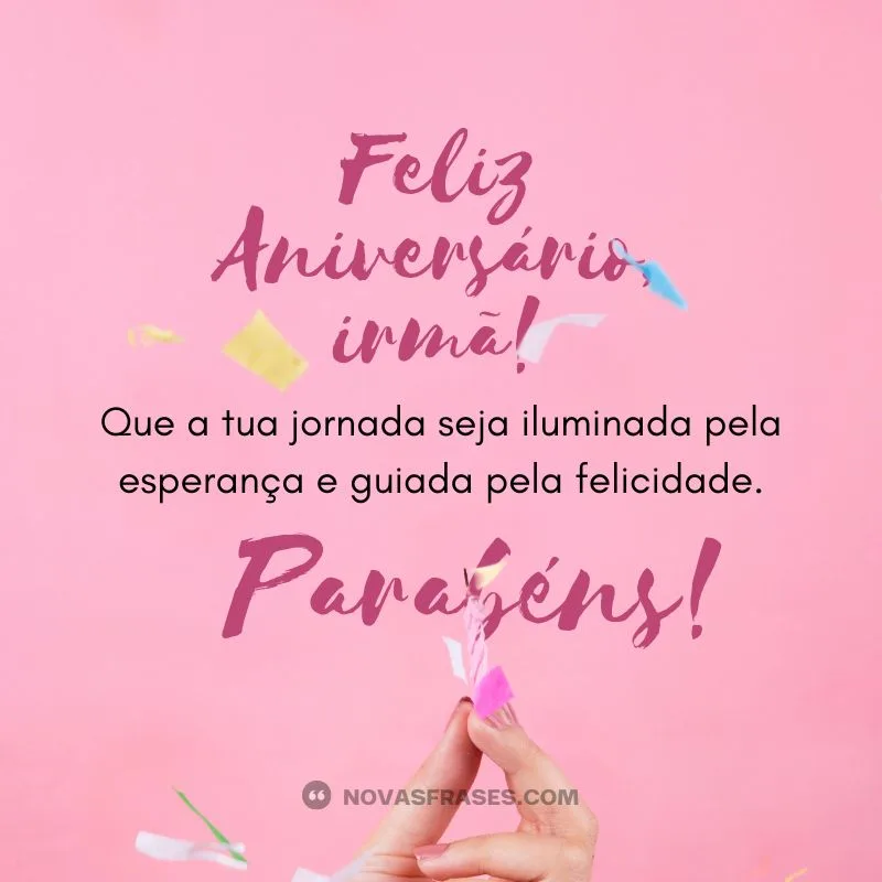 mensagem feliz aniversário irmã