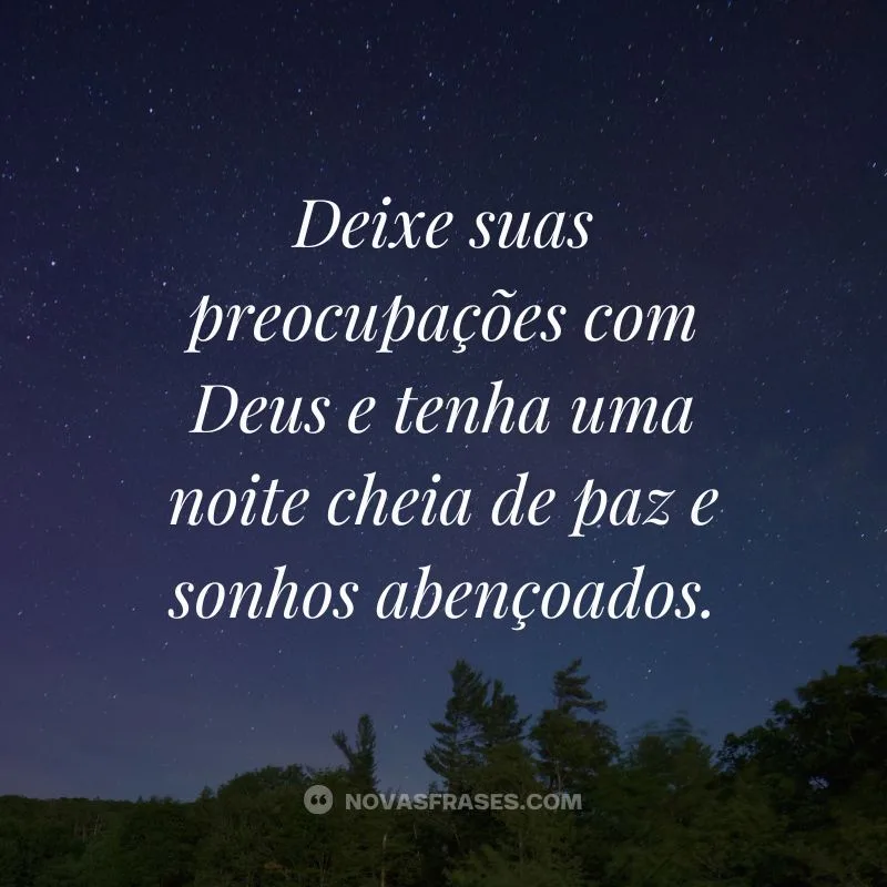 mensagens de boa noite com deus