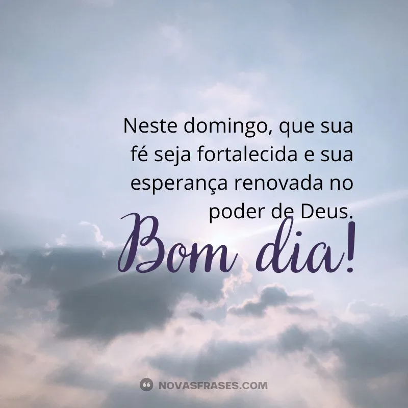 msg de bom dia domingo abençoado