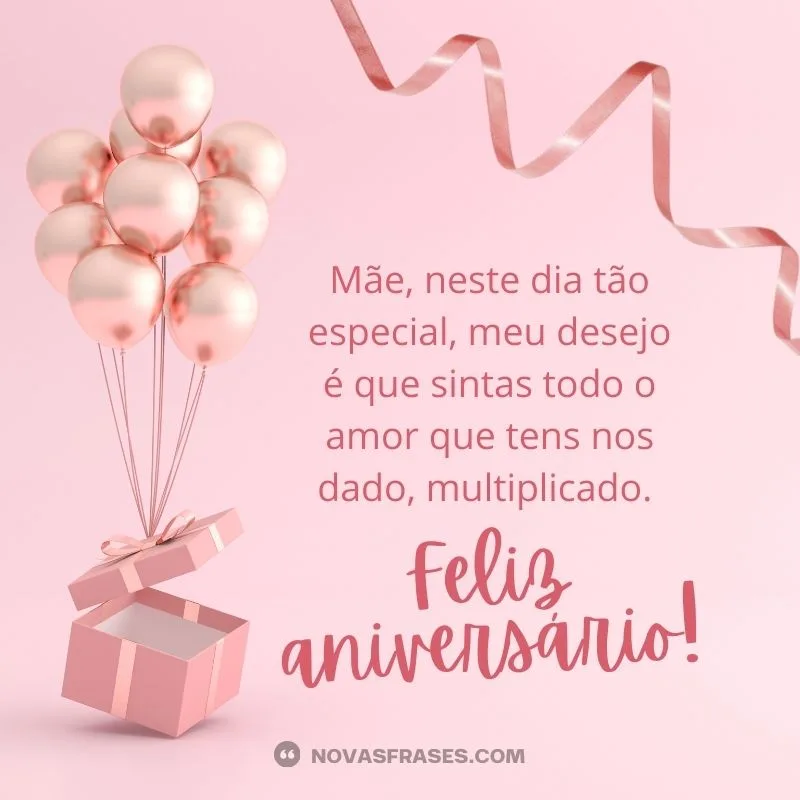 msg de feliz aniversário para mãe