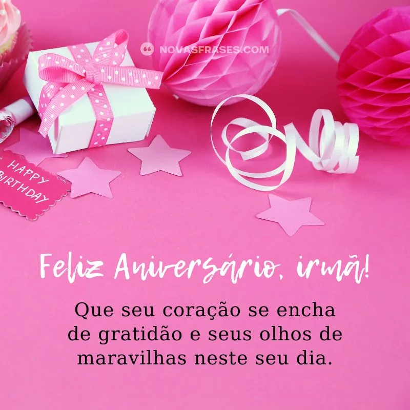 texto de feliz aniversário irmã
