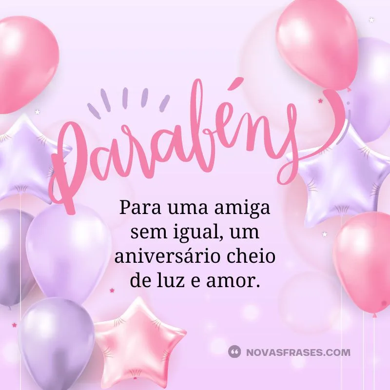texto de feliz aniversário para amiga