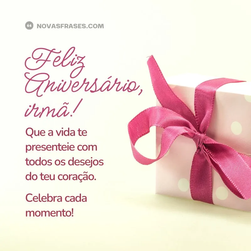 texto feliz aniversário para irmã