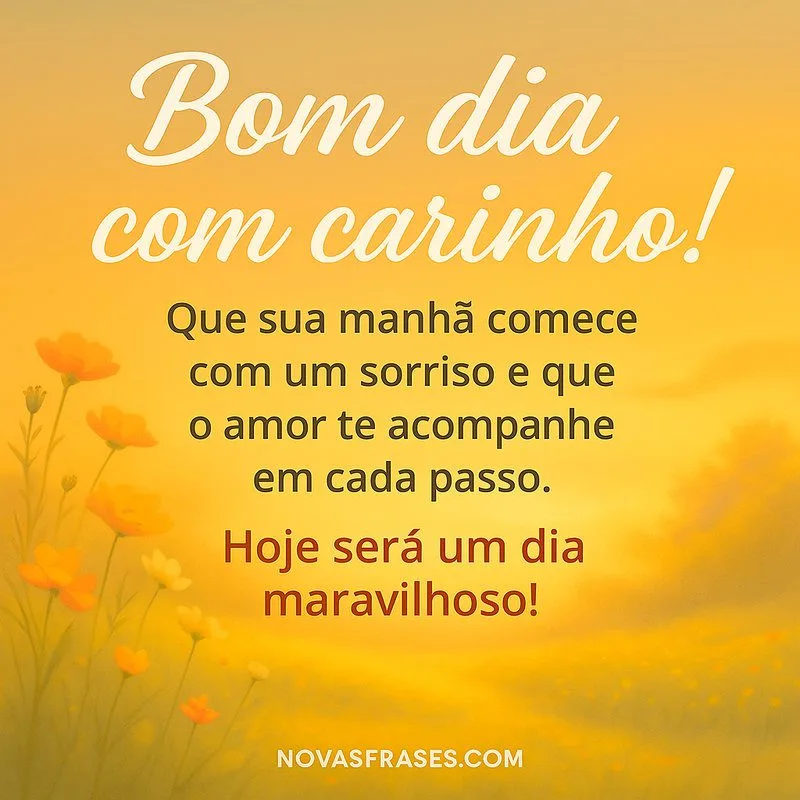 bom dia com carinho