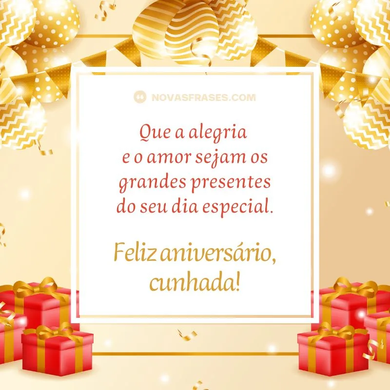 feliz aniversário para cunhada