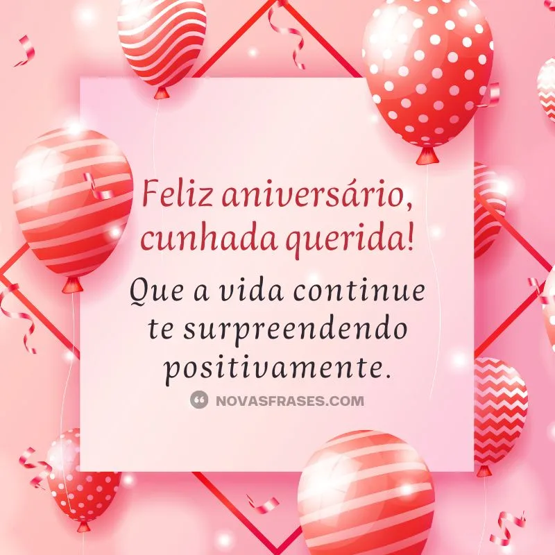 feliz aniversário pra cunhada