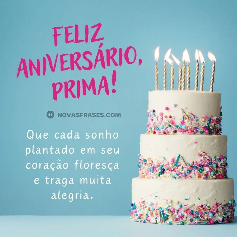 feliz aniversário prima whatsapp