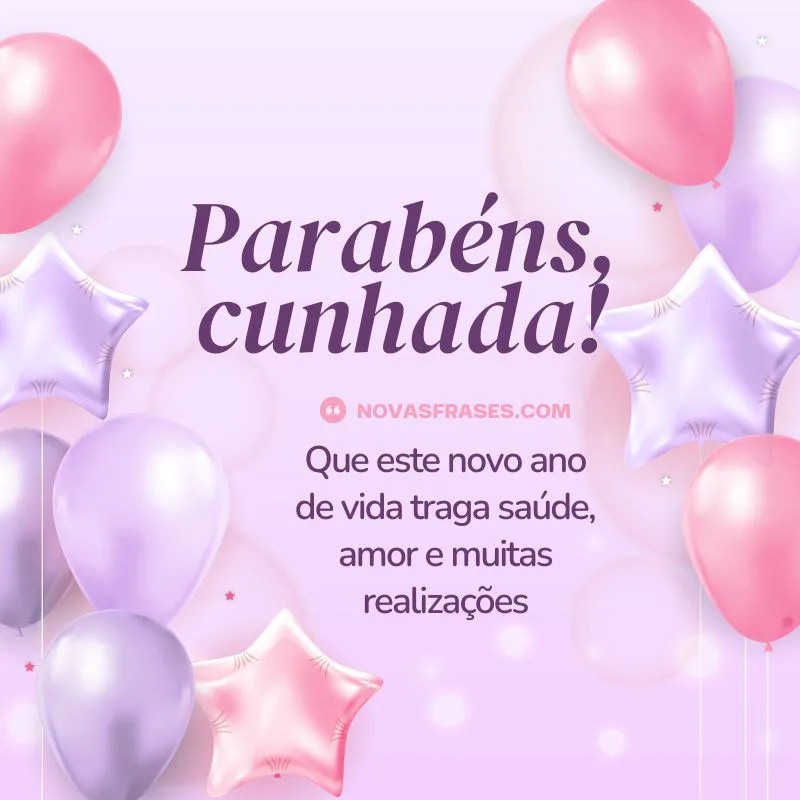 mensagem de feliz aniversário para cunhada