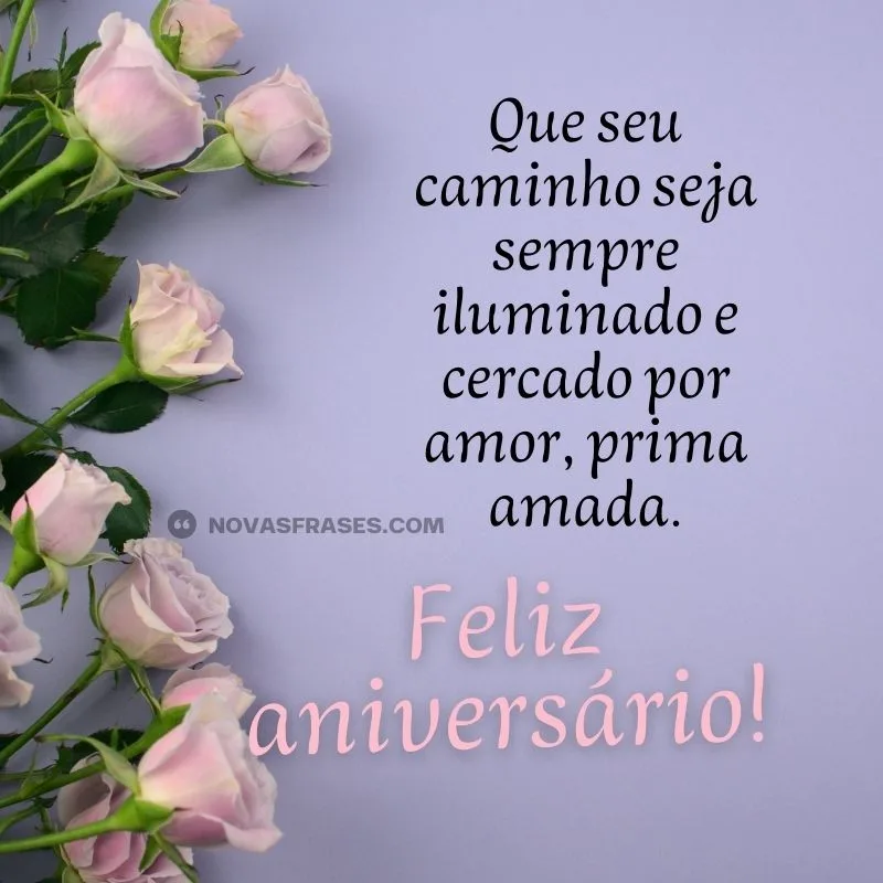 mensagem de feliz aniversário para prima