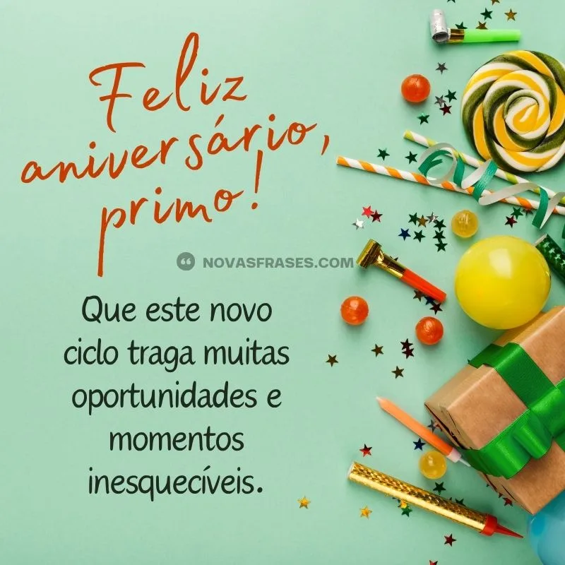 mensagem de feliz aniversário para primo