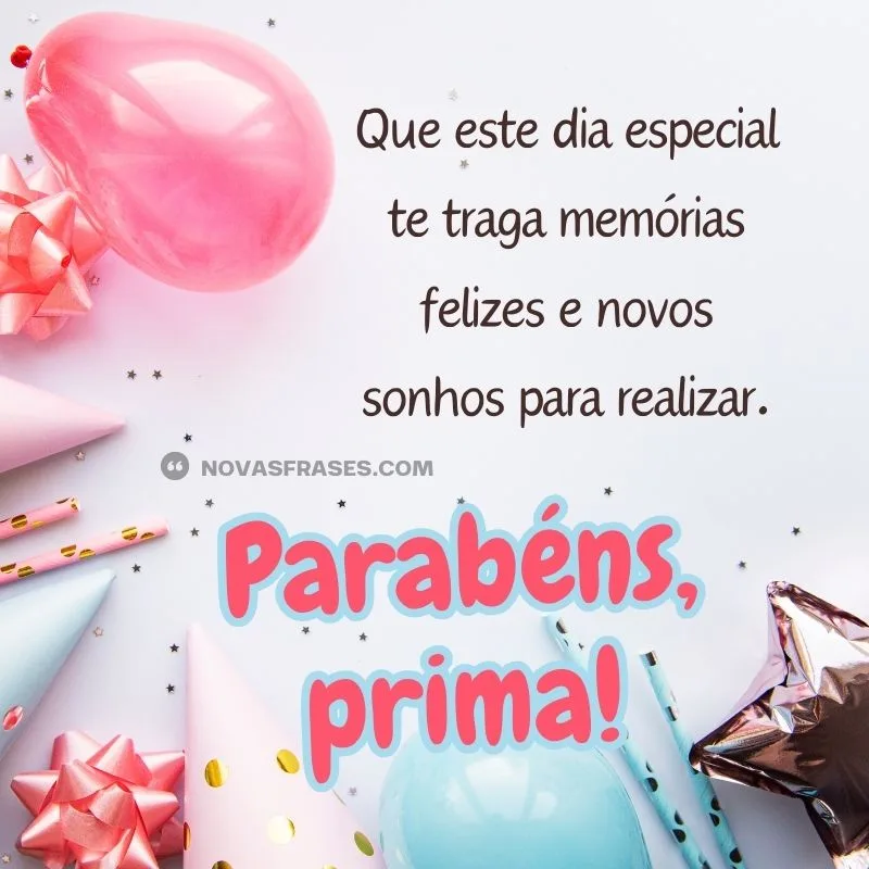 mensagem de feliz aniversário prima