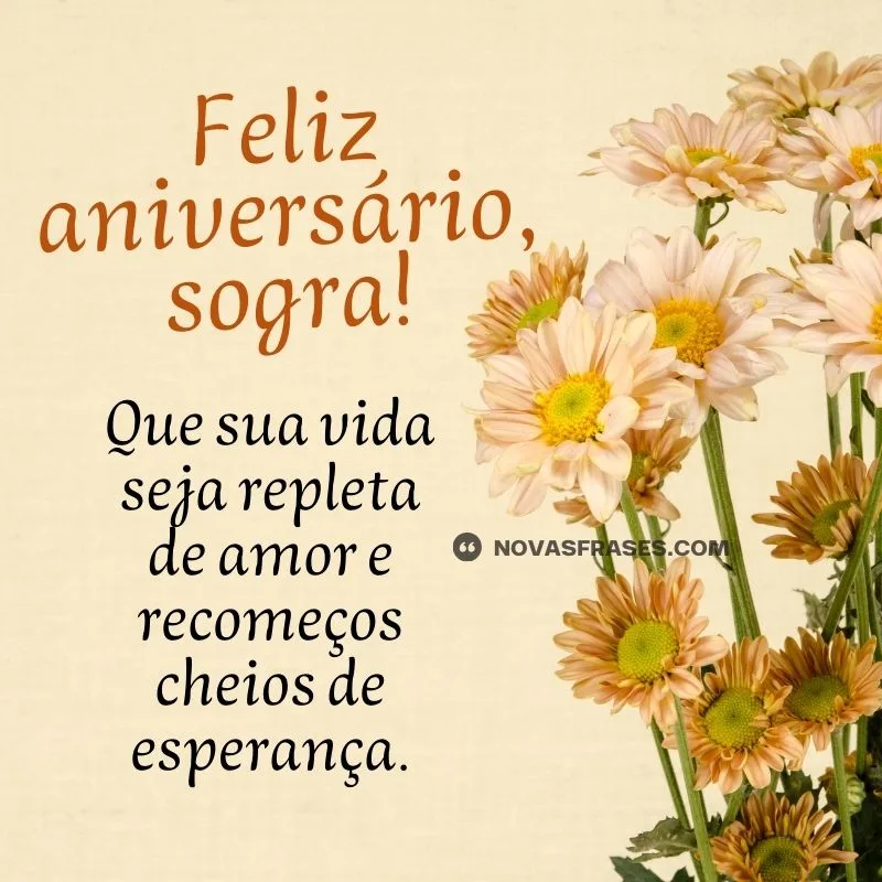 msg de feliz aniversário para sogra