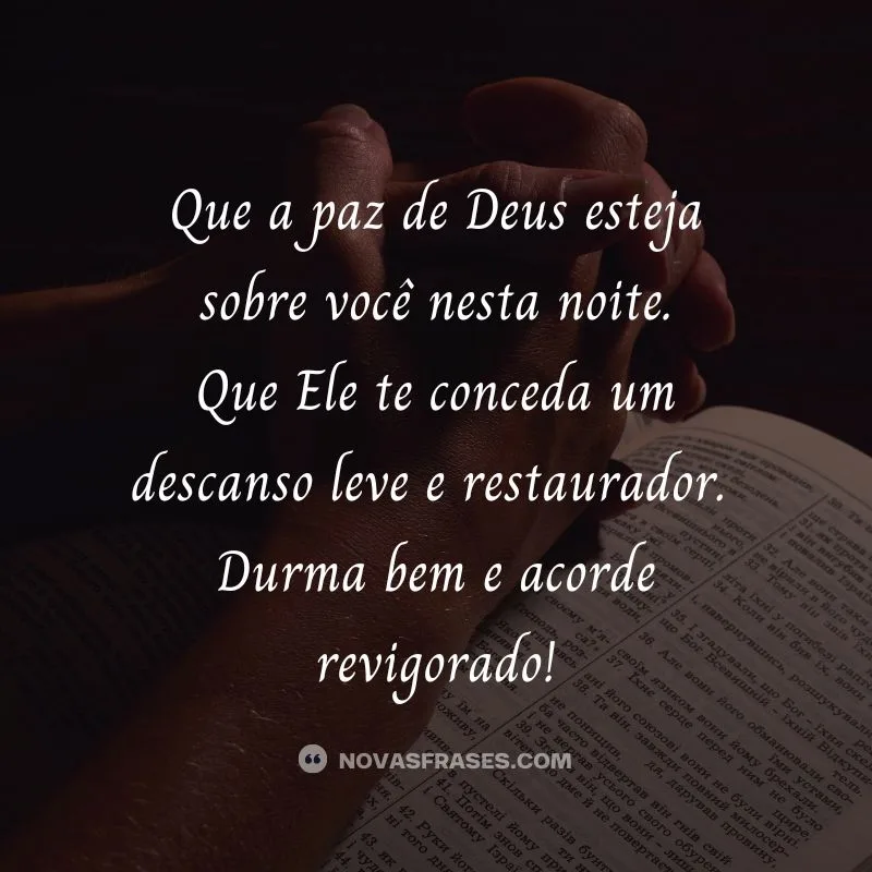 boa noite bom descanso durma com deus