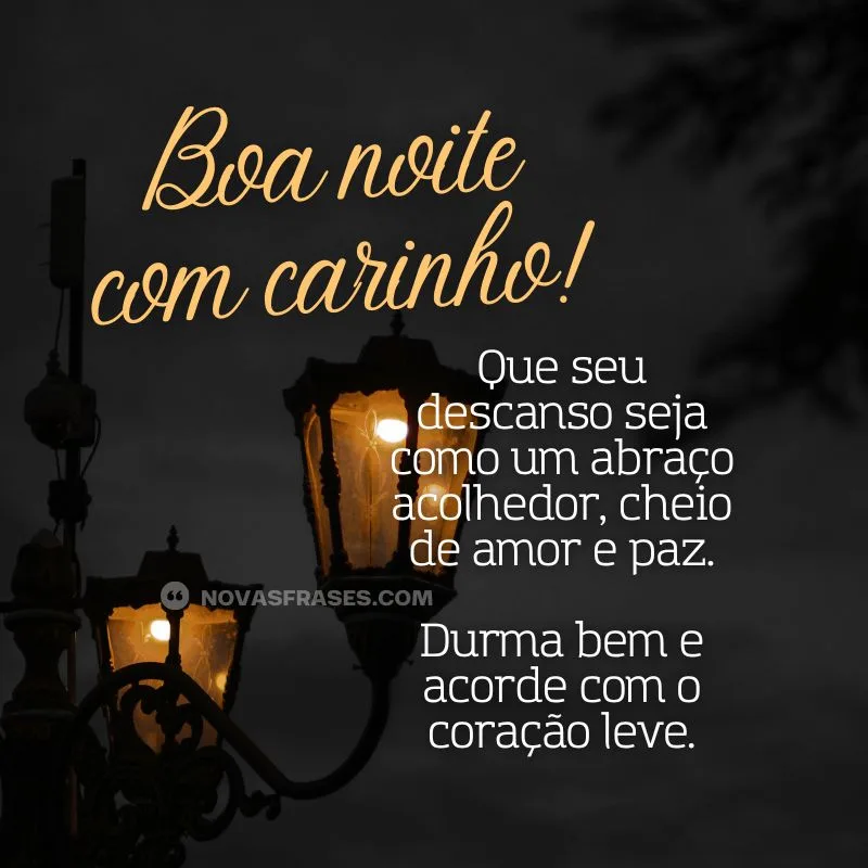 boa noite com carinho e amizade
