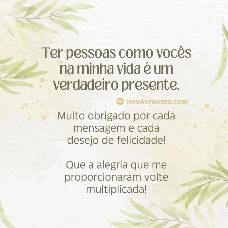 frases de agradecimento de aniversário